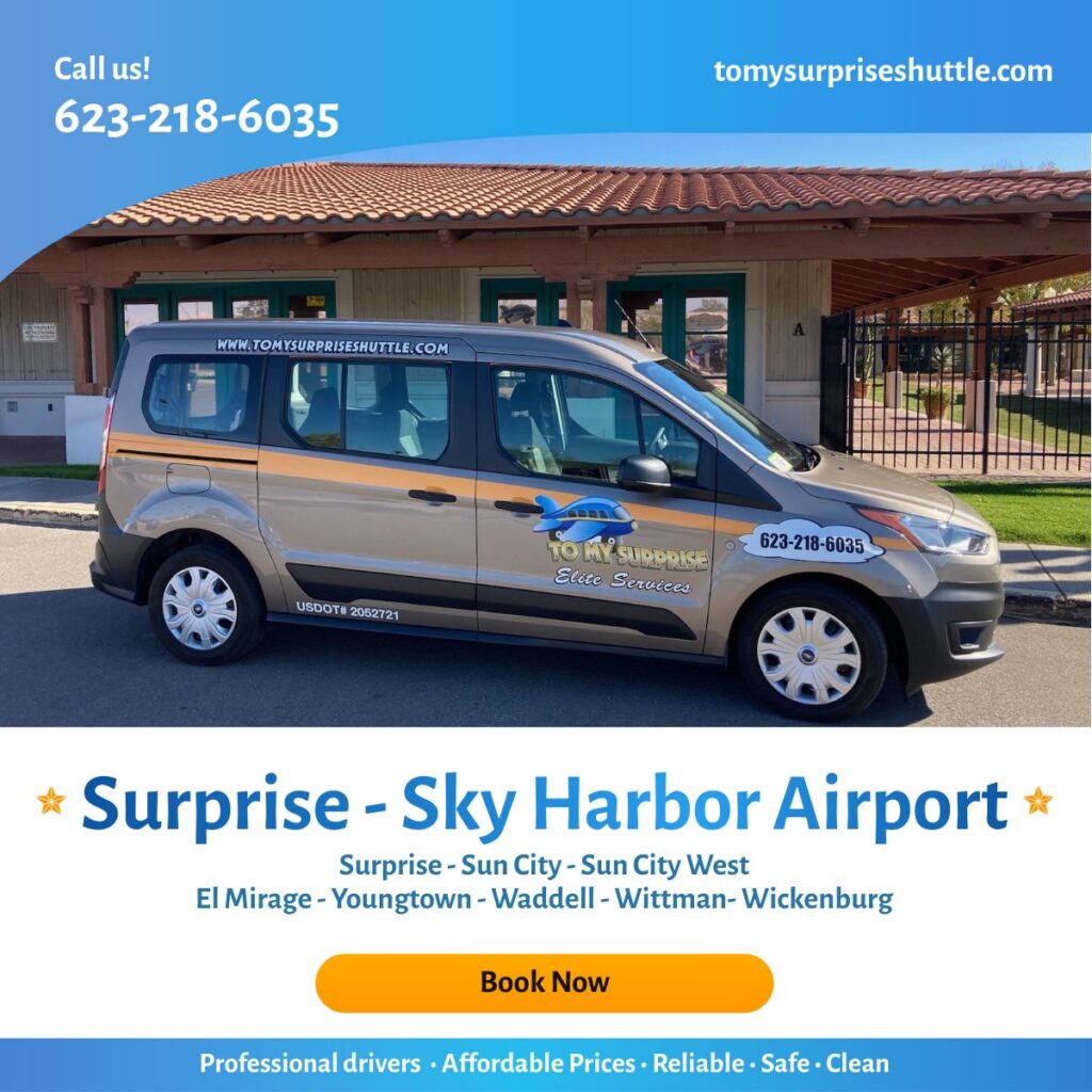 Book To My Surprise Shuttles to/from Phoenix Sky Harbor Airport